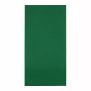 Serviette 40x40cm. 3 couches 1/8 vert forêt (12)